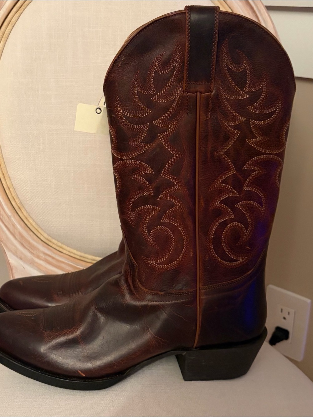 COBY JAMES Xero Gravity brown leather western boots